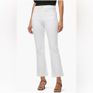NWT JOE’S High Rise Crop Bootcut Jeans w/ Stretch Size 34 White Retail = $198